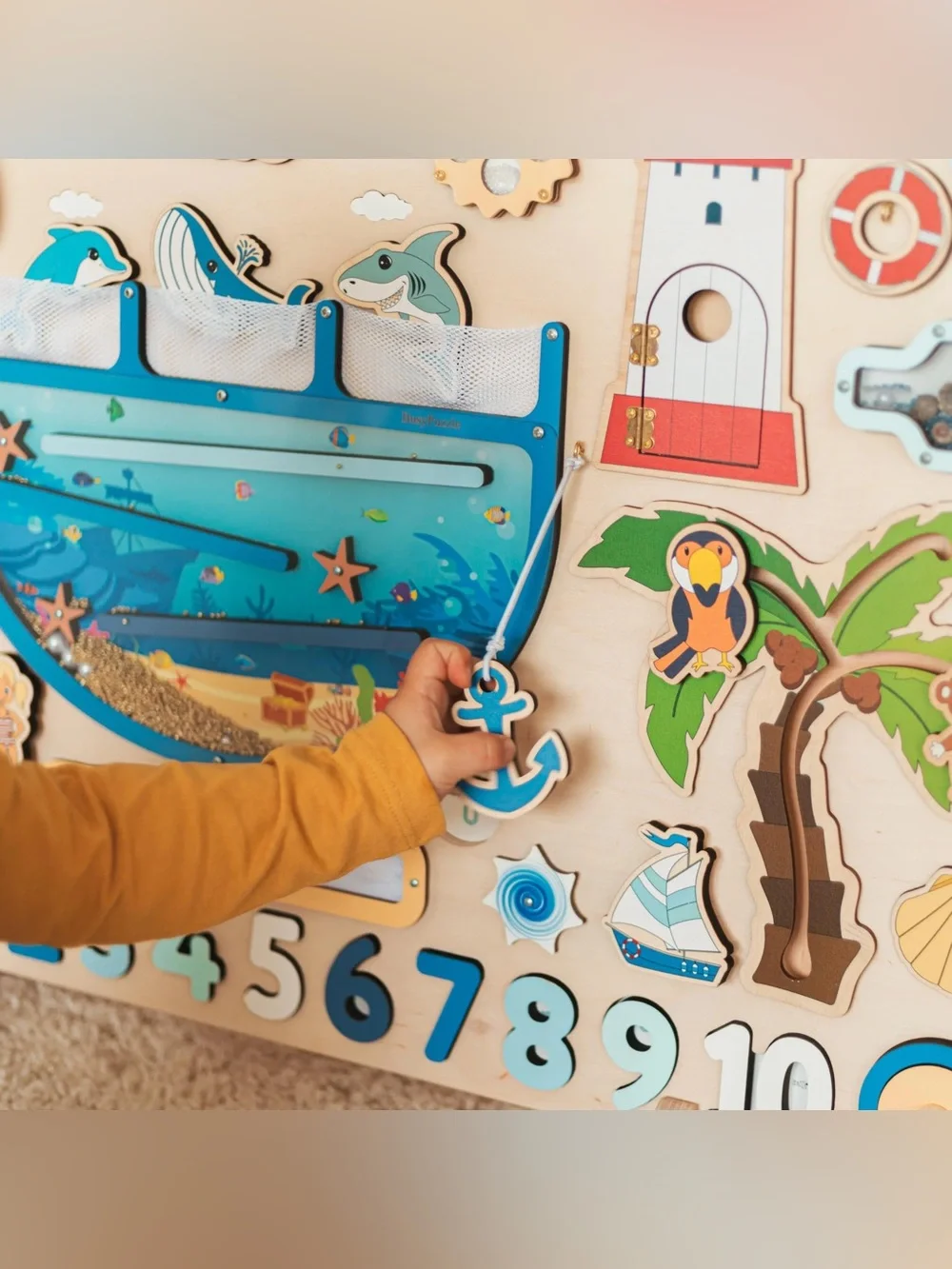 Montessori Wooden Ocean Activity Sensory Board for Kids - Etsy